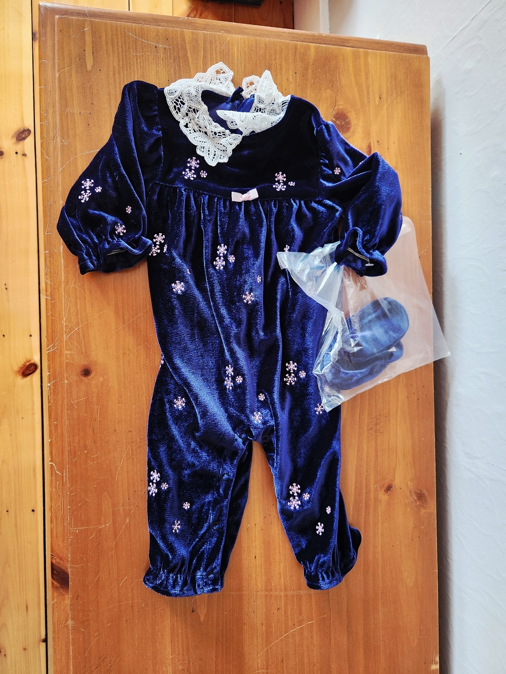 NWT Velvet 6-9 Month Romper with Matching Shoes